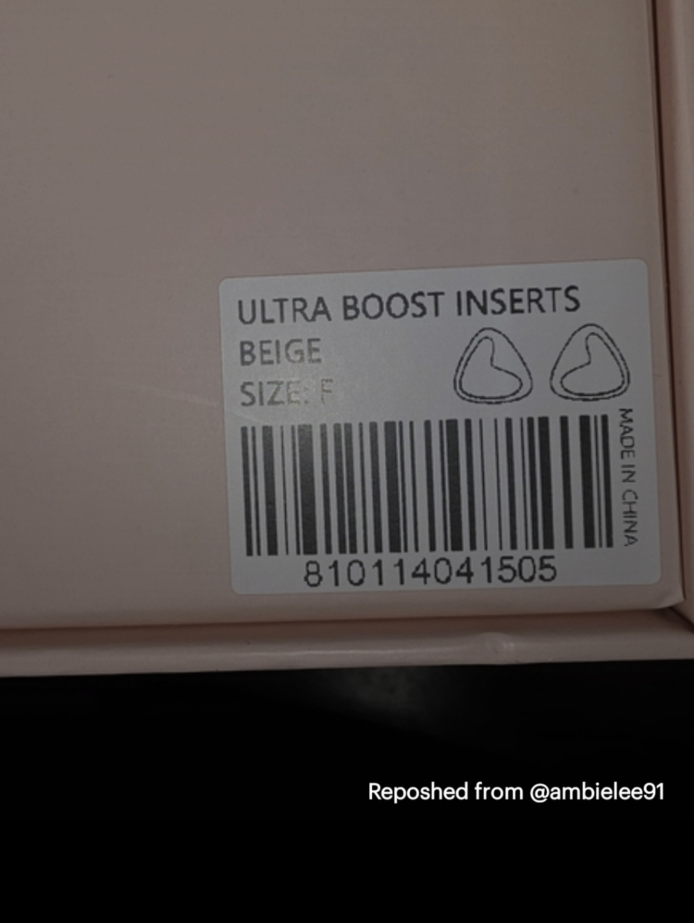 Boomba Ultra Boost Inserts Sz F Beige